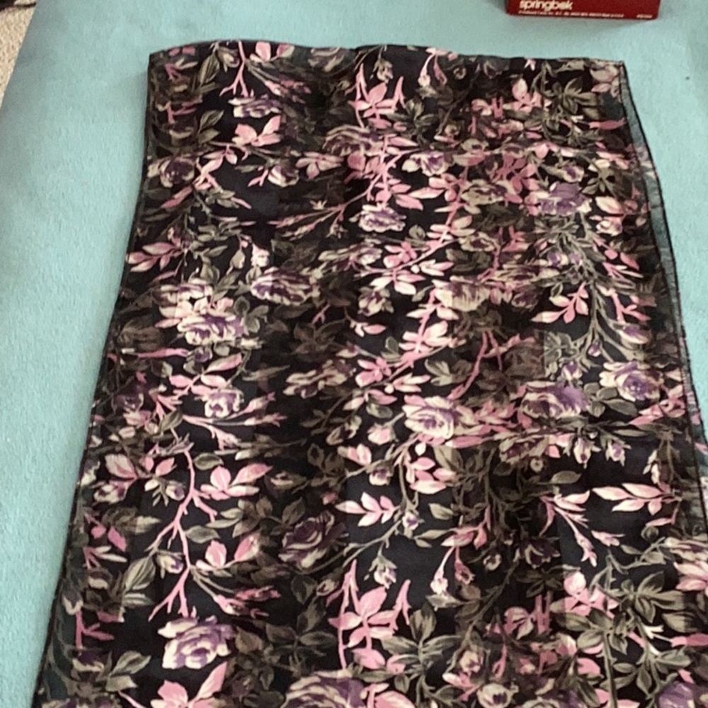 Silk like floral scarf